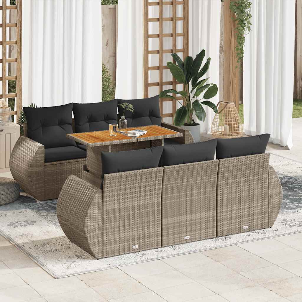 Sofasæt Til Haven 7 Dele Med Hynder Polyrattan - Variant 3327224