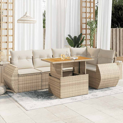 Sofasæt Til Haven 6 Dele Med Hynder Polyrattan - Variant 3327264