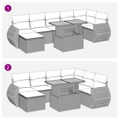 Sofasæt til Haven 8 Dele med Hynder Polyrattan Grå - billede 12