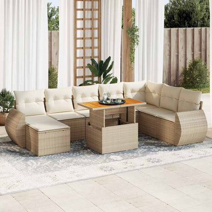 Sofasæt Til Haven 9 Dele Med Hynder Polyrattan - Hovedbillede