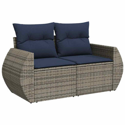 Loungesæt til Haven 11 Dele med Hynder Polyrattan Grå - billede 5