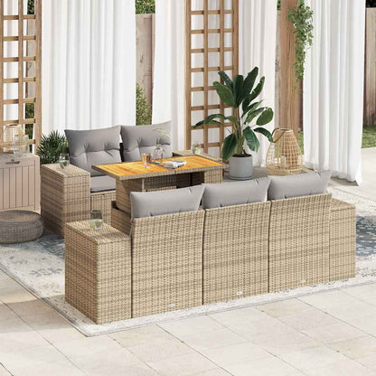 Sofasæt Til Haven 6 Dele Med Hynder Polyrattan - Variant 3327328