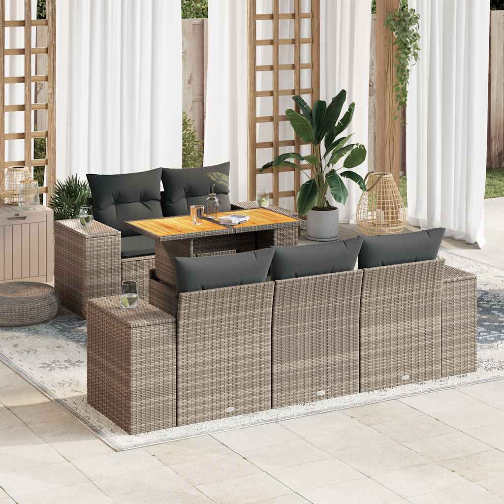Sofasæt Til Haven 6 Dele Med Hynder Polyrattan - Variant 3327329