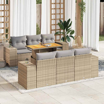 Sofasæt Til Haven 7 Dele Med Hynder Polyrattan - Variant 3327335