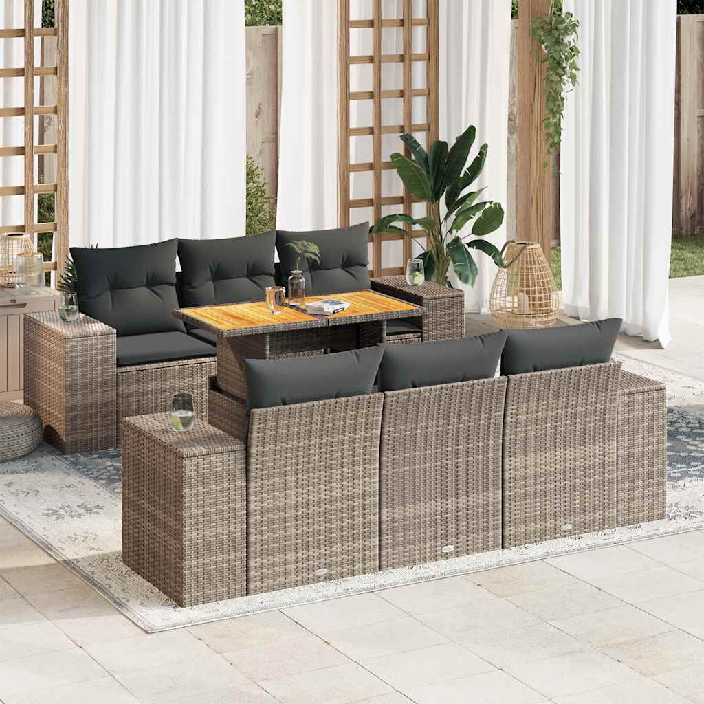 Sofasæt Til Haven 7 Dele Med Hynder Polyrattan - Variant 3327336