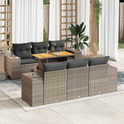 Sofasæt Til Haven 7 Dele Med Hynder Polyrattan - Variant 3327336