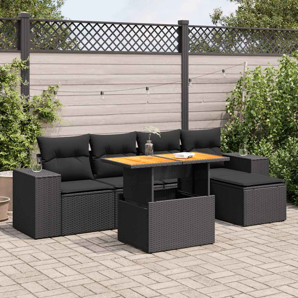 Sofasæt Til Haven 6 Dele Med Hynder Polyrattan - Variant 3327359