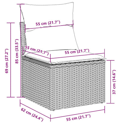 Sofasæt Til Haven 6 Dele Med Hynder Polyrattan - Billede 14