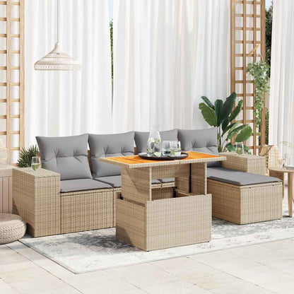 Sofasæt Til Haven 6 Dele Med Hynder Polyrattan - Variant 3327363
