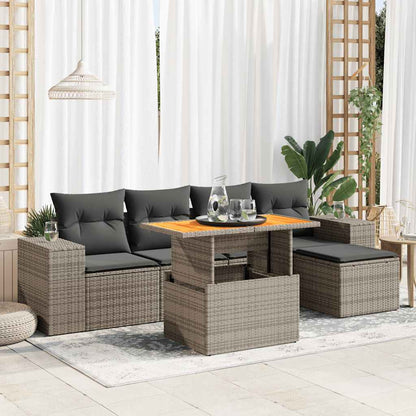 Sofasæt Til Haven 6 Dele Med Hynder Polyrattan - Variant 3327364