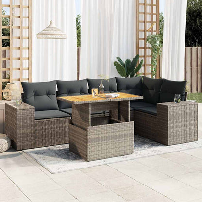 Sofasæt Til Haven 6 Dele Med Hynder Polyrattan - Variant 3327378