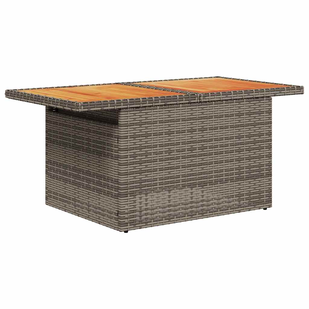 Loungesæt til Haven 11 Dele med Hynder Polyrattan Grå - billede 6