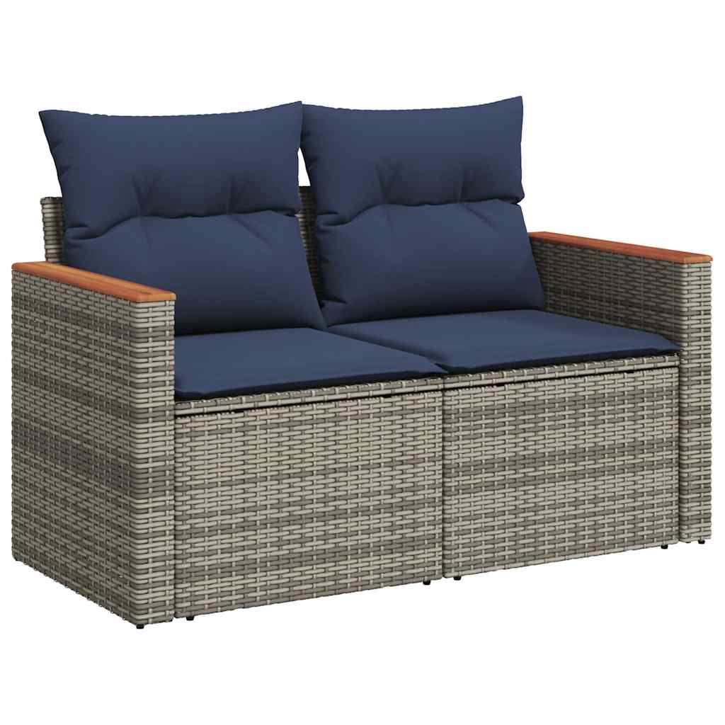 Sofasæt til Haven 6 Dele med Hynder Polyrattan Grå - billede 4