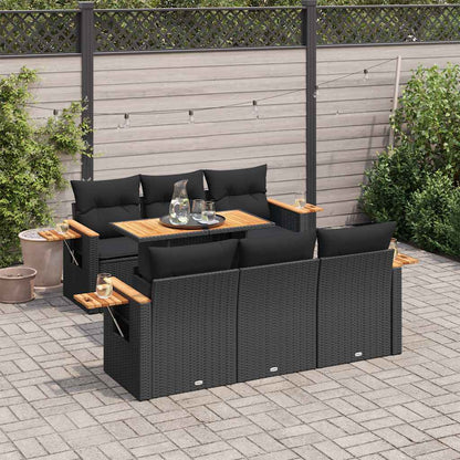 Sofasæt Til Haven 7 Dele Med Hynder Polyrattan Akacietræ - Variant 3327555