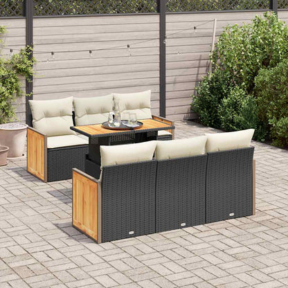 Sofasæt Til Haven 7 Dele Med Hynder Polyrattan Akacietræ - Variant 3327668