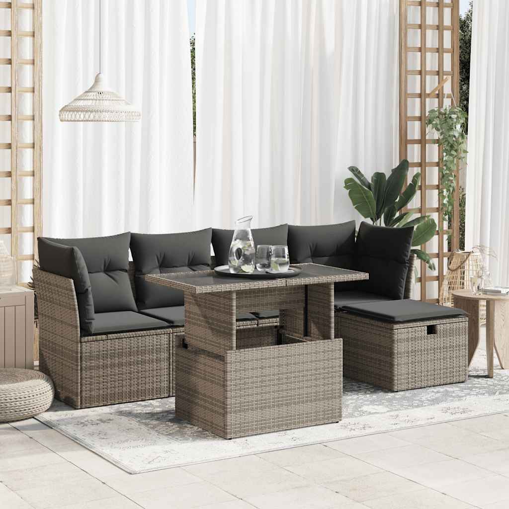 Sofasæt Til Haven 6 Dele Med Hynder Polyrattan - Variant 3327770