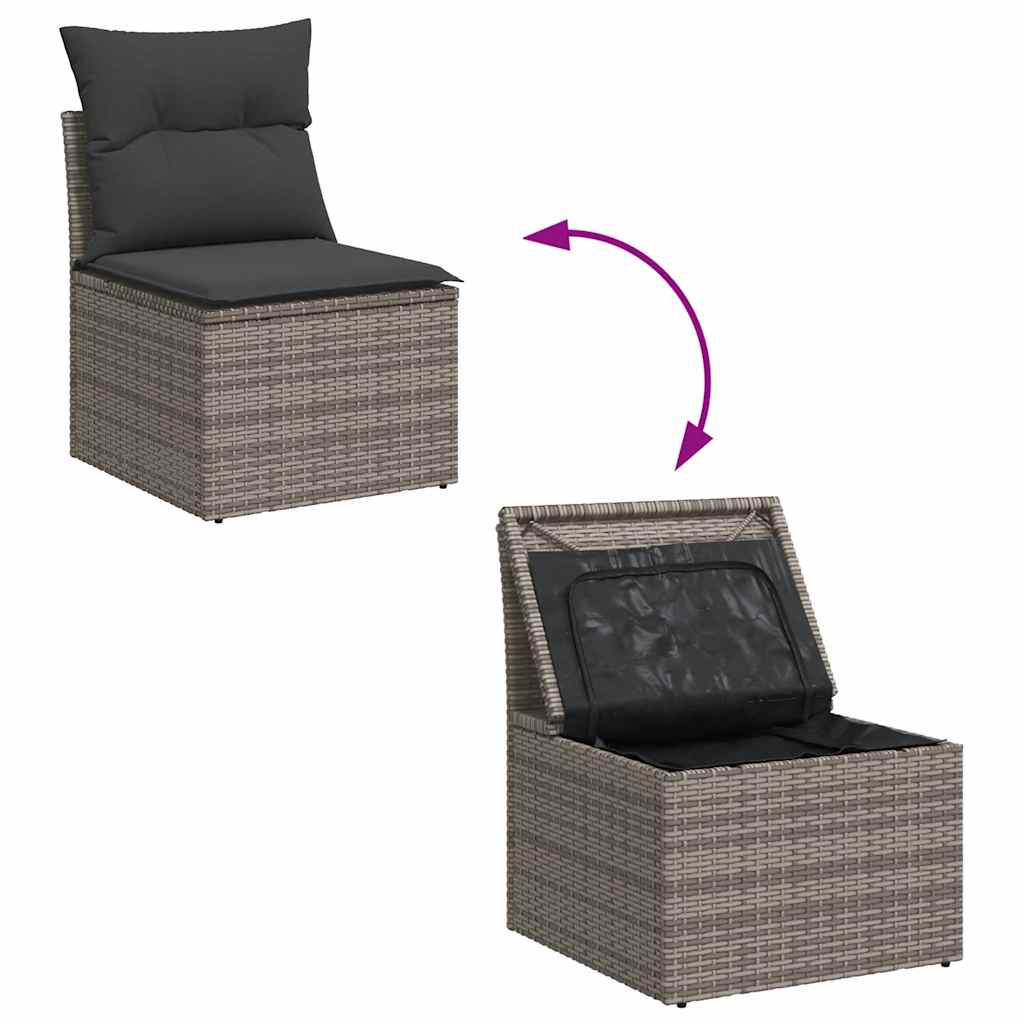 Sofasæt Til Haven 7 Dele Med Hynder Polyrattan - Billede 7