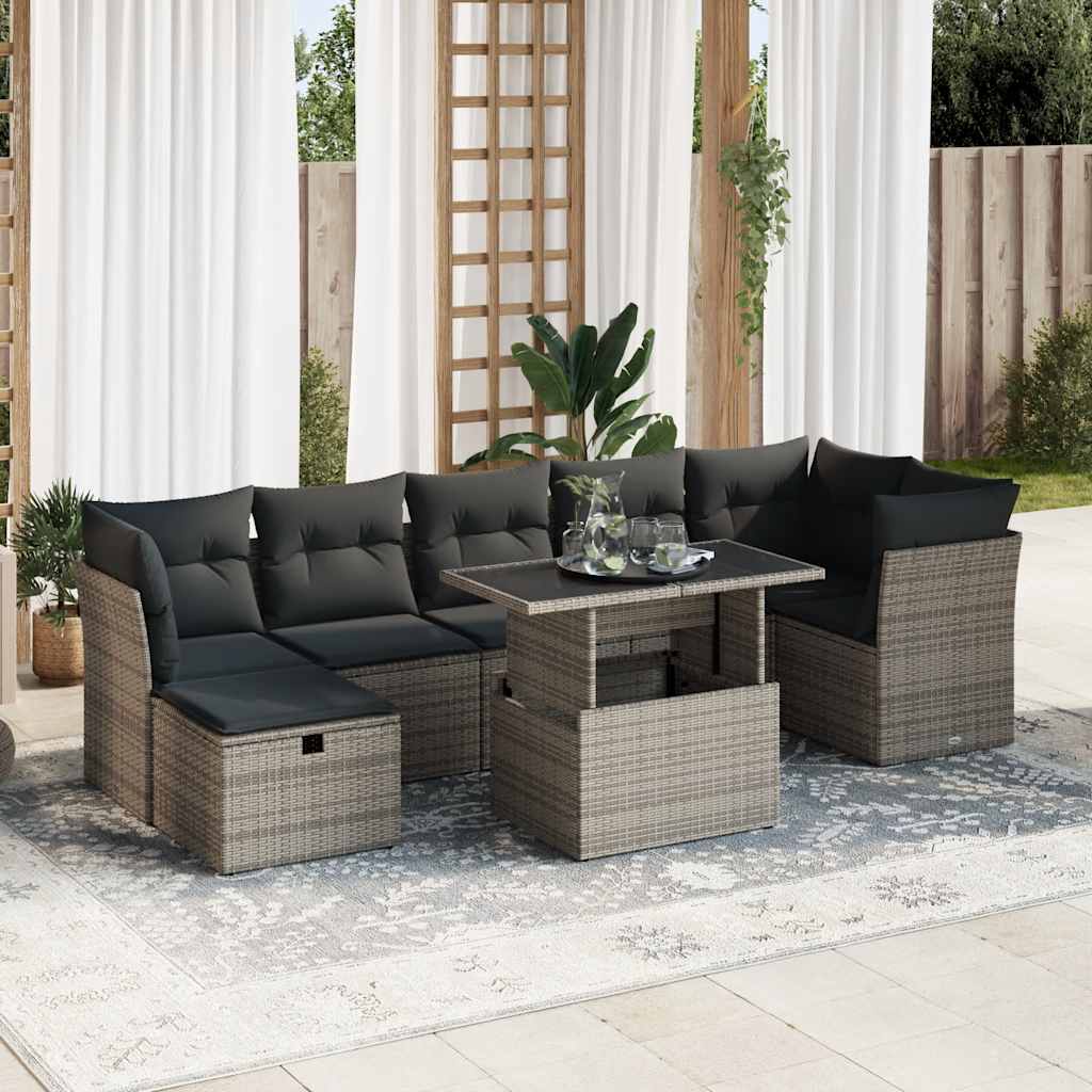 Sofasæt Til Haven 8 Dele Med Hynder Polyrattan - Hovedbillede