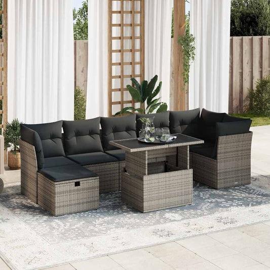 Sofasæt Til Haven 8 Dele Med Hynder Polyrattan - Hovedbillede