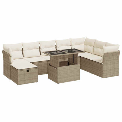 Sofasæt Til Haven 9 Dele Med Hynder Polyrattan - Billede 2