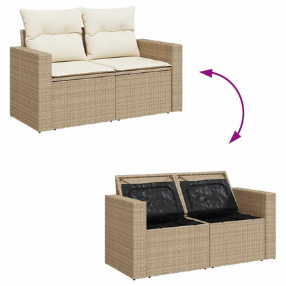 Sofasæt Til Haven 6 Dele Med Hynder Polyrattan - Billede 8
