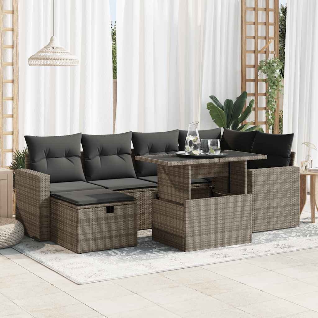 Sofasæt Til Haven 7 Dele Med Hynder Polyrattan - Variant 3327820