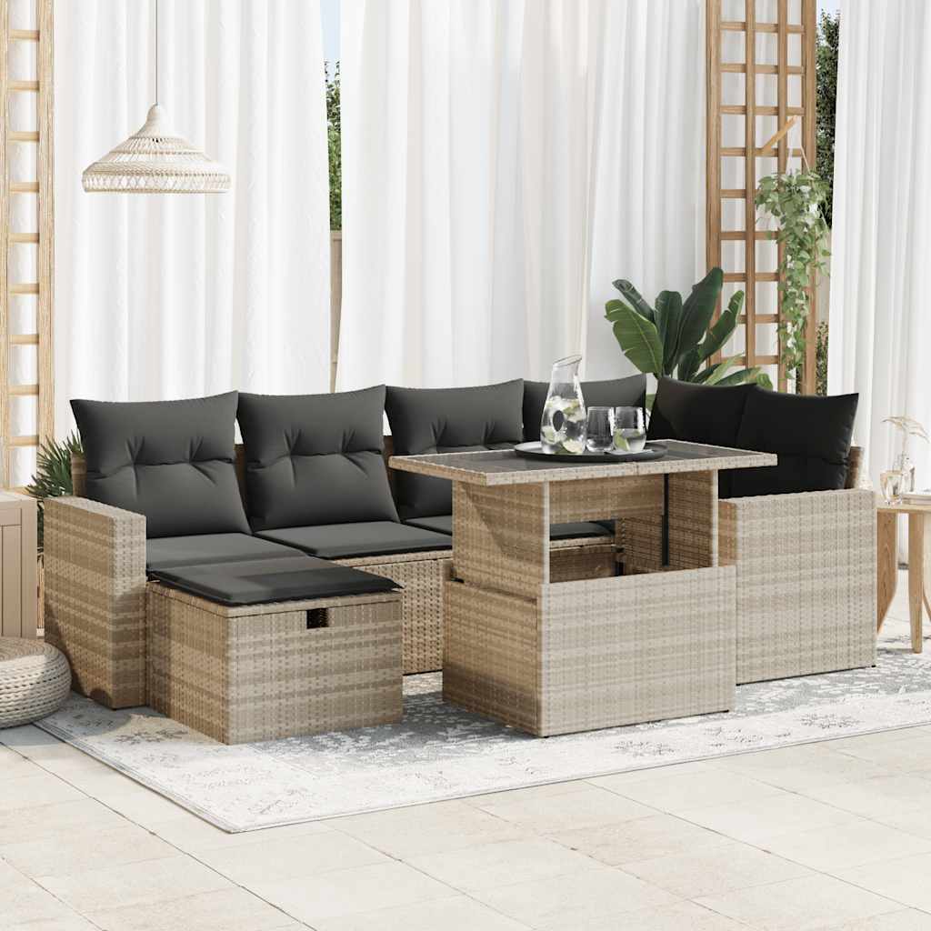 Sofasæt Til Haven 7 Dele Med Hynder Polyrattan - Variant 3327822