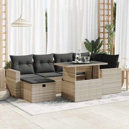 Sofasæt Til Haven 7 Dele Med Hynder Polyrattan - Variant 3327822
