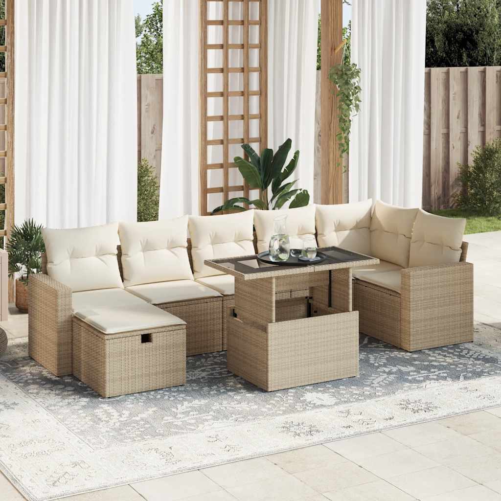 Sofasæt Til Haven 8 Dele Med Hynder Polyrattan - Hovedbillede