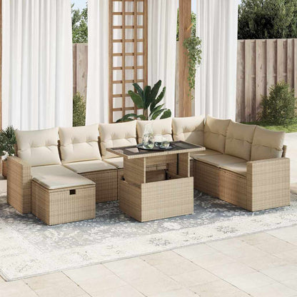 Sofasæt Til Haven 9 Dele Med Hynder Polyrattan - Hovedbillede