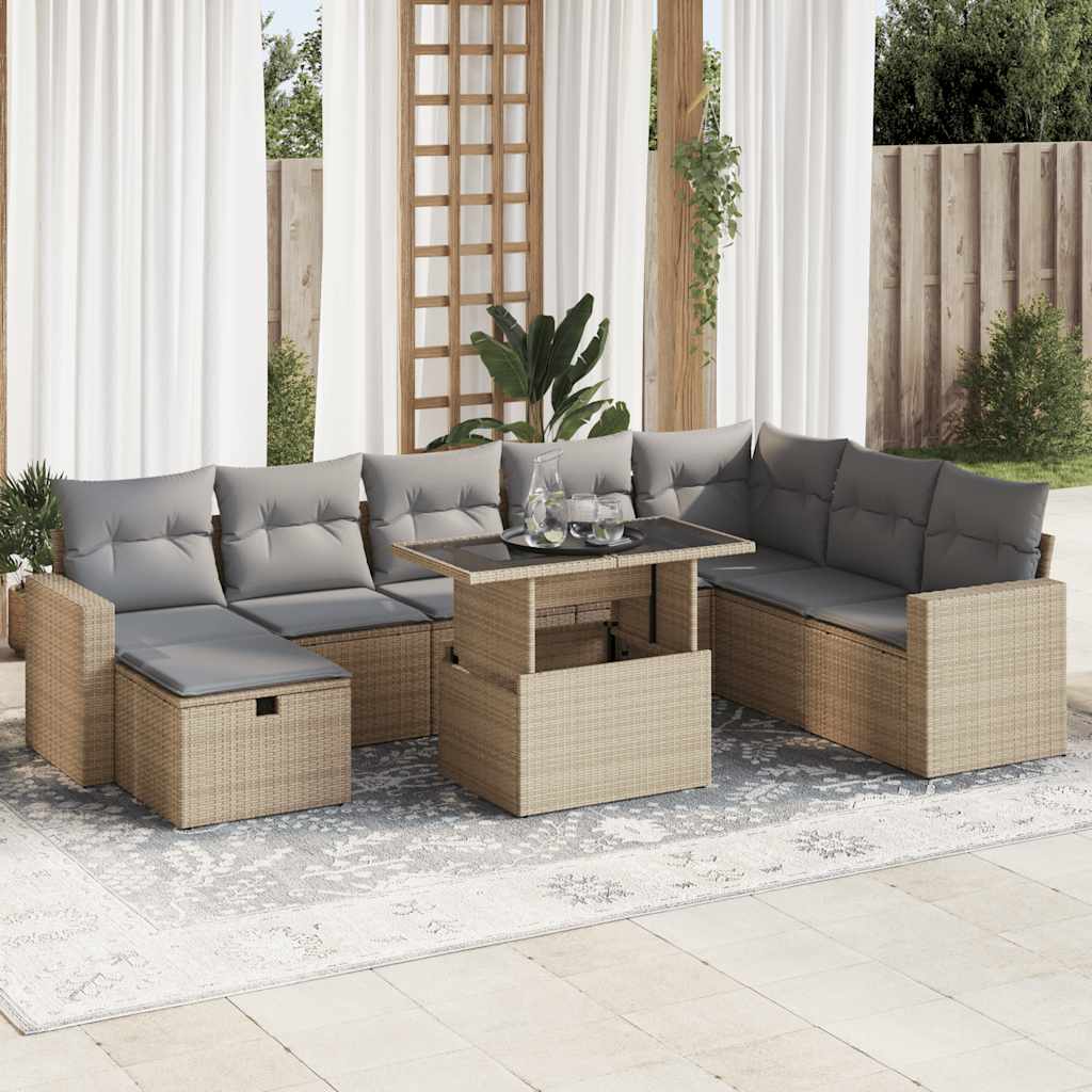 Sofasæt Til Haven 9 Dele Med Hynder Polyrattan - Variant 3327839