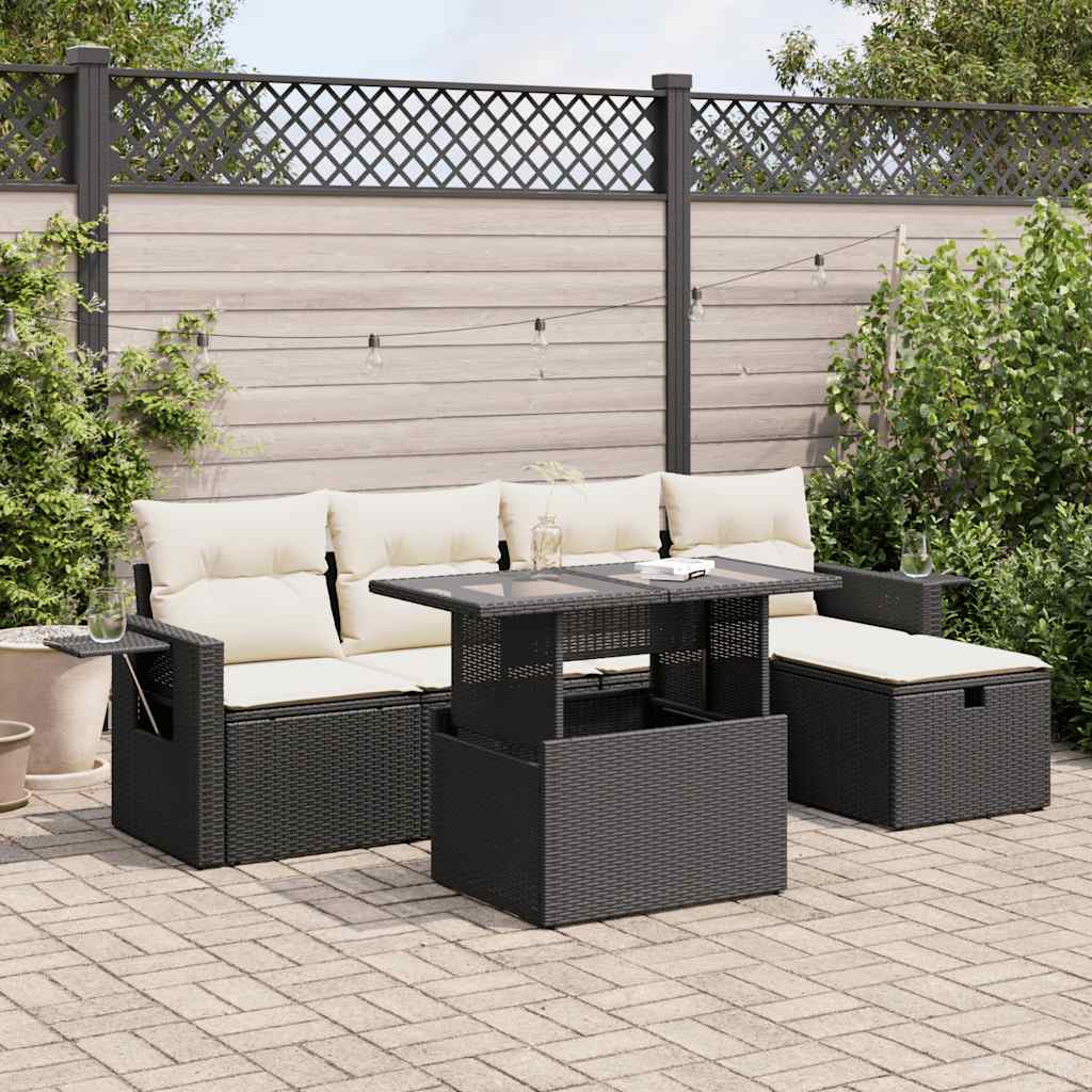 Sofasæt Til Haven 6 Dele Med Hynder Polyrattan - Variant 3327846