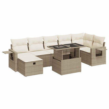 Sofasæt Til Haven 8 Dele Med Hynder Polyrattan - Billede 2