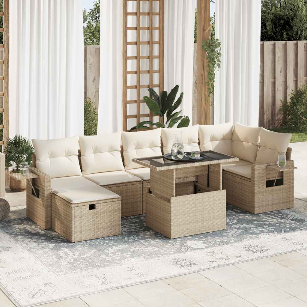 Sofasæt Til Haven 8 Dele Med Hynder Polyrattan - Hovedbillede