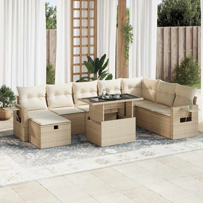 Sofasæt Til Haven 9 Dele Med Hynder Polyrattan - Hovedbillede