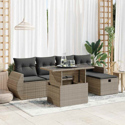 Sofasæt Til Haven 6 Dele Med Hynder Polyrattan - Variant 3327890