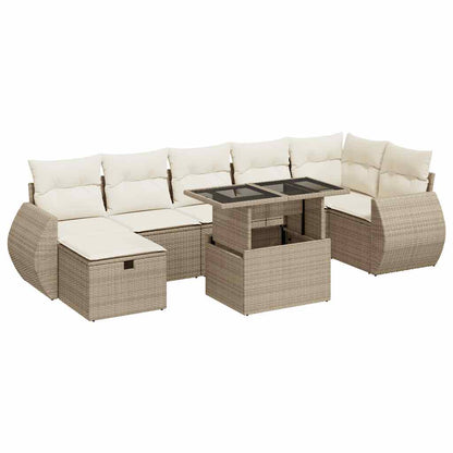 Sofasæt Til Haven 8 Dele Med Hynder Polyrattan - Billede 2