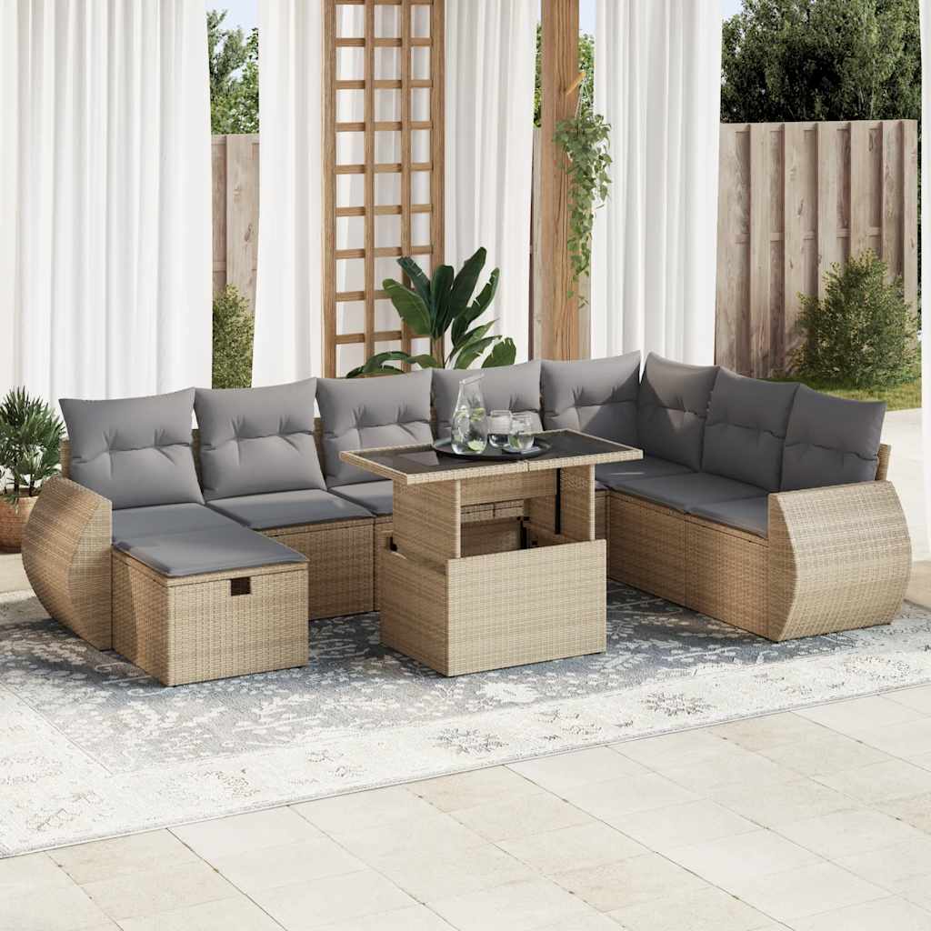 Sofasæt Til Haven 9 Dele Med Hynder Polyrattan - Variant 3327919