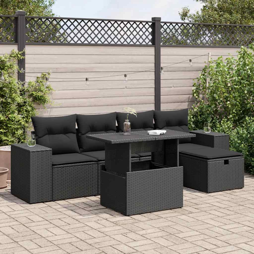 Sofasæt Til Haven 6 Dele Med Hynder Polyrattan - Variant 3327925