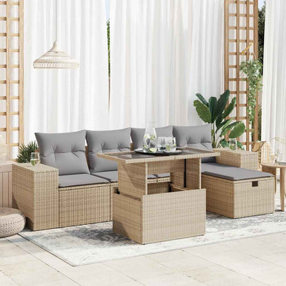 Sofasæt Til Haven 6 Dele Med Hynder Polyrattan - Variant 3327929