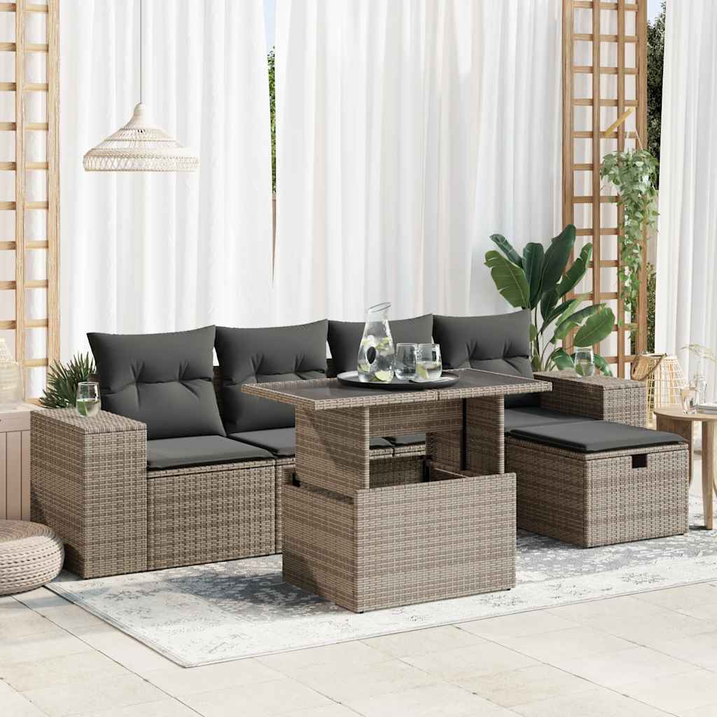 Sofasæt Til Haven 6 Dele Med Hynder Polyrattan - Variant 3327930