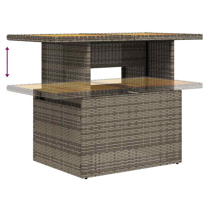 Sofasæt 5 Dele Med Hynder Polyrattan Akacietræ Grå - Billede 12