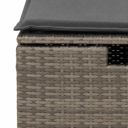Sofasæt 5 Dele Med Hynder Polyrattan Akacietræ Grå - Billede 16