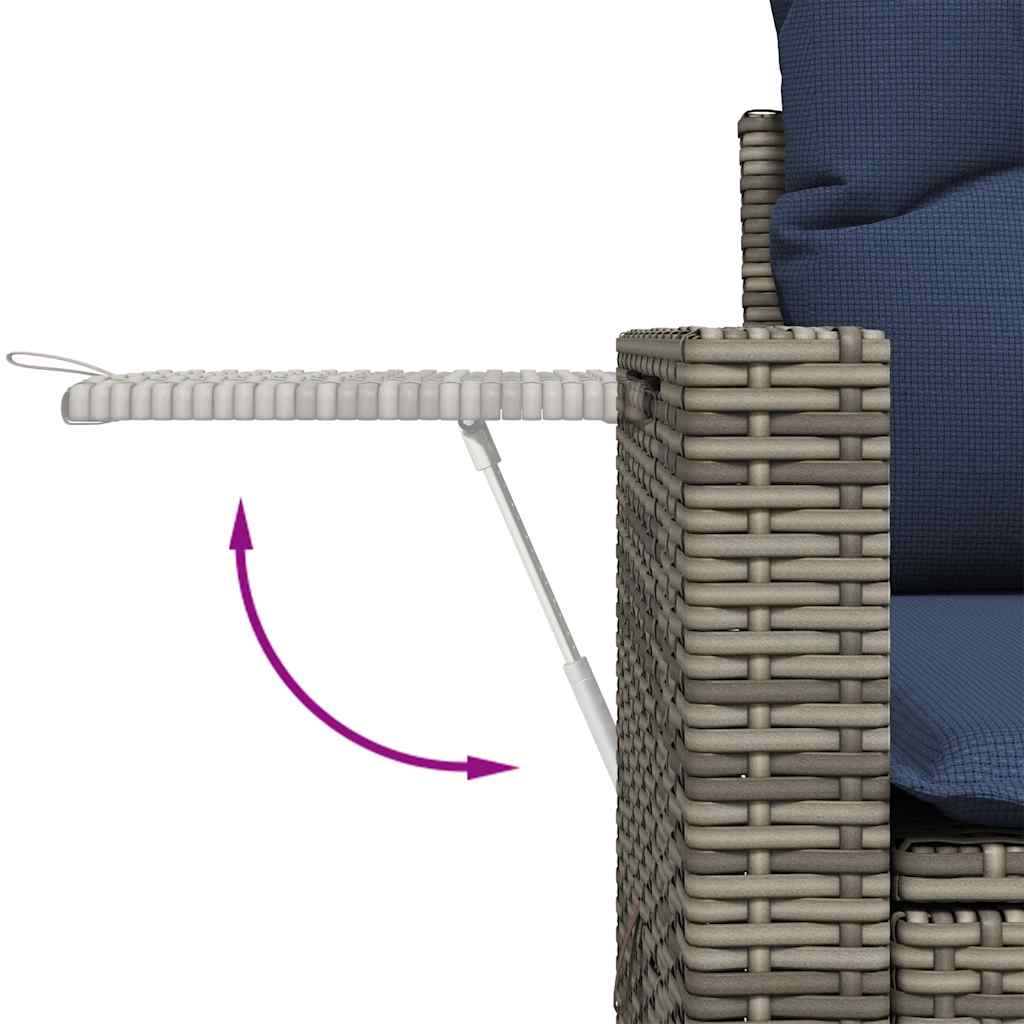 Sofasæt til Haven 8 Dele med Hynder Polyrattan Akacietræ Brun - billede 13