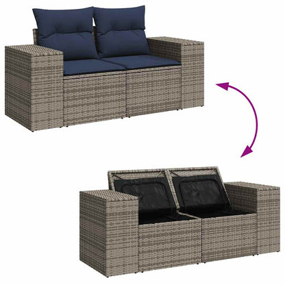 Sofasæt til Haven 8 Dele med Hynder Polyrattan Akacietræ Brun - billede 11