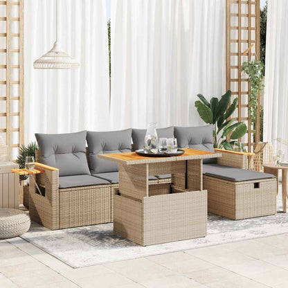 Sofasæt Til Haven 6 Dele Med Hynder Polyrattan - Variant 3328130