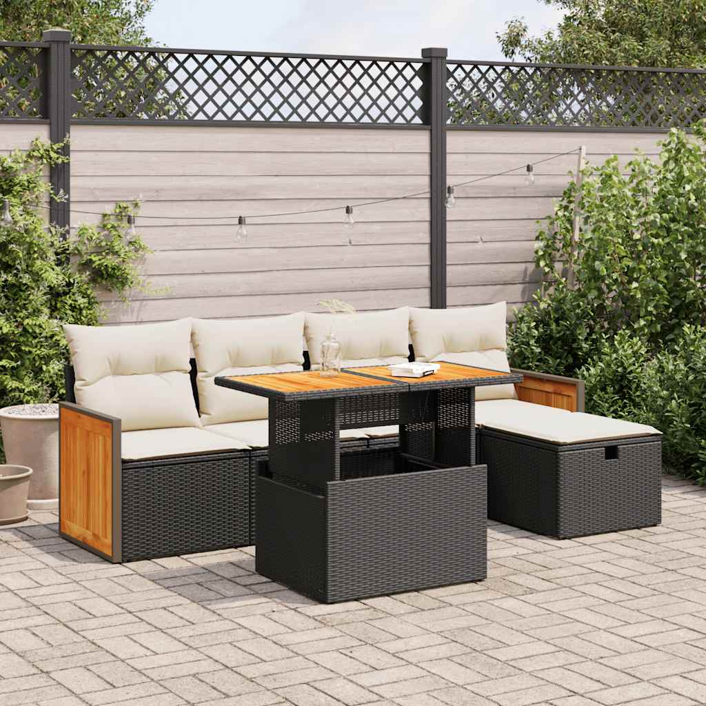 Sofasæt Til Haven 6 Dele Med Hynder Polyrattan - Variant 3328148