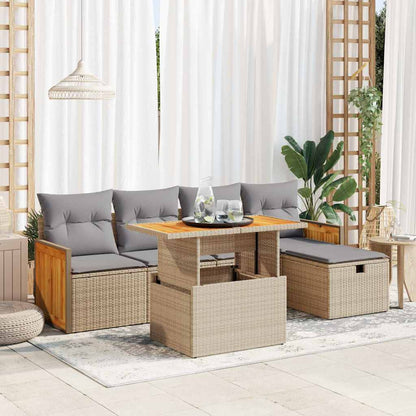 Sofasæt Til Haven 6 Dele Med Hynder Polyrattan - Variant 3328151