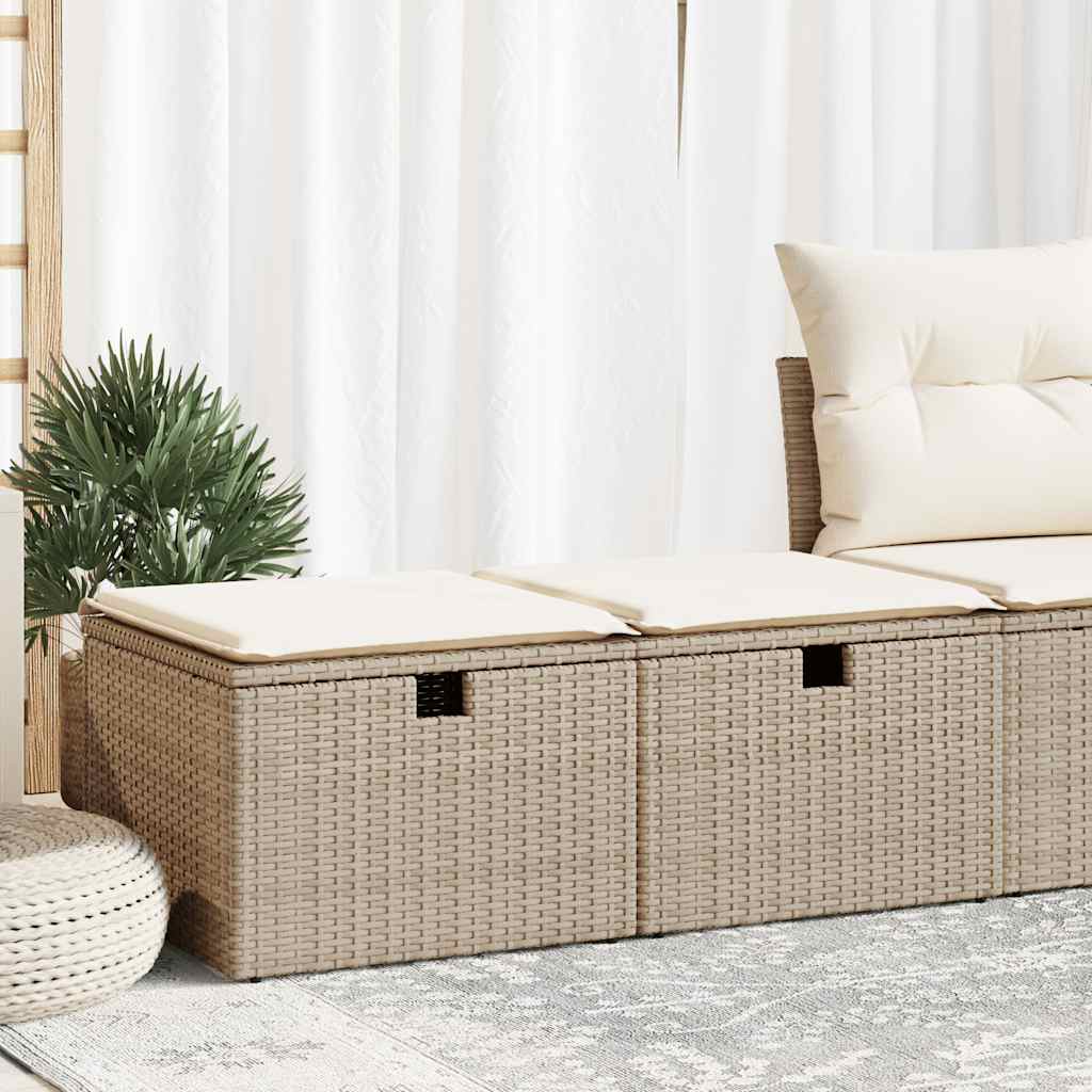 Sofasæt Til Haven 2 Dele Med Hynder Polyrattan Akacietræ - Hovedbillede