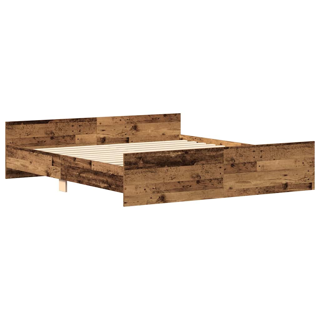 Sengestel Uden Madras 180x200 Cm Konstrueret Træ Antikt Træ - Billede 4